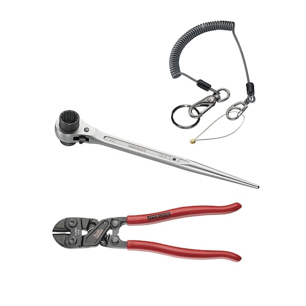 19 x 22mm Scaffold Wrench w/8" Mini Bolt Cutters An